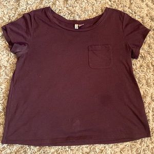 dark purple, oversized H&M top